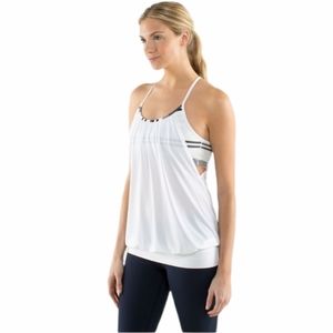 Lululemon No Limits Tank White Groovy Stripe